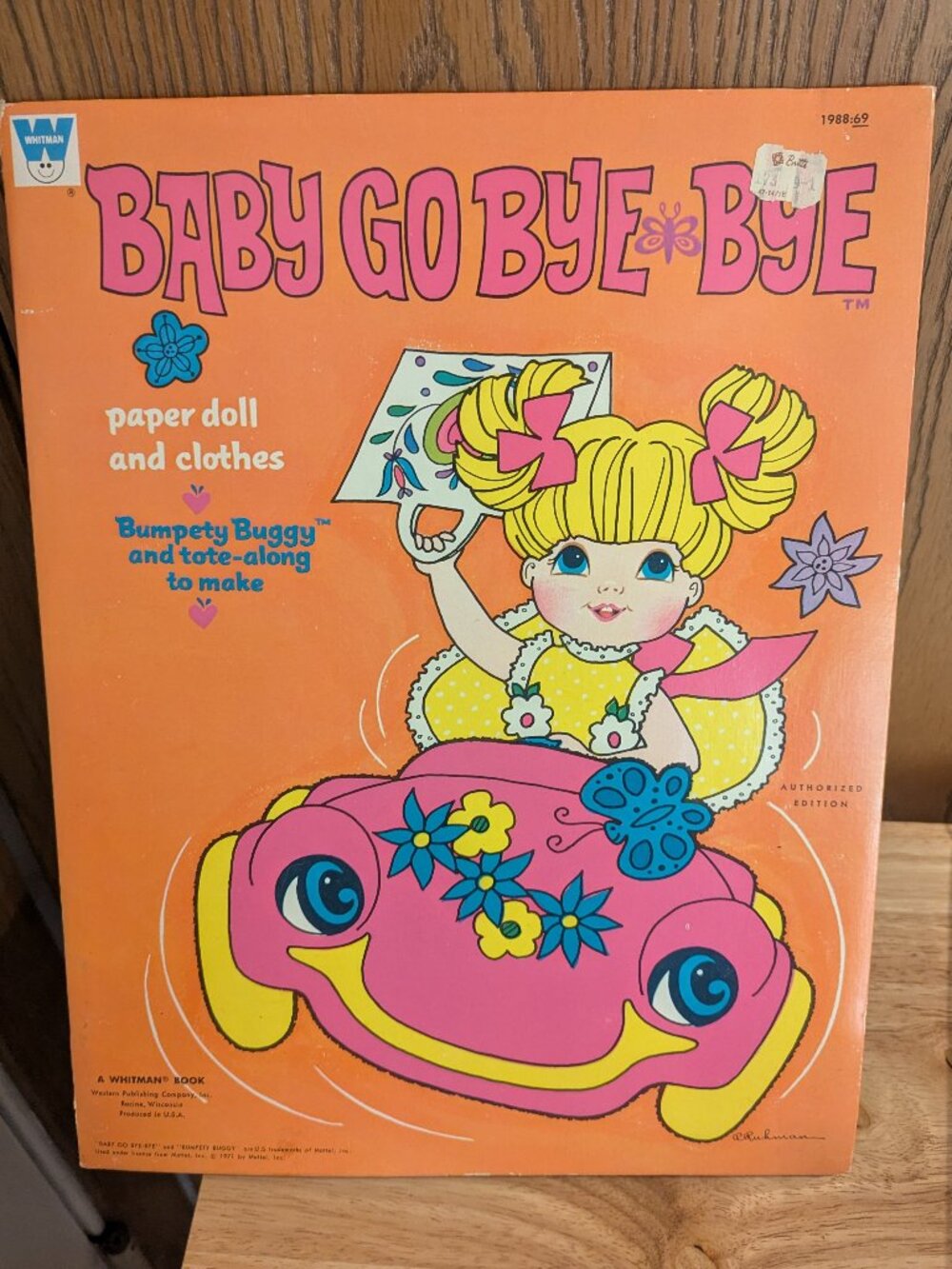 VTG Paper Doll, Buggy, Accessories, & Tote "Baby Go Bye-Bye" Whitman Mattel-New